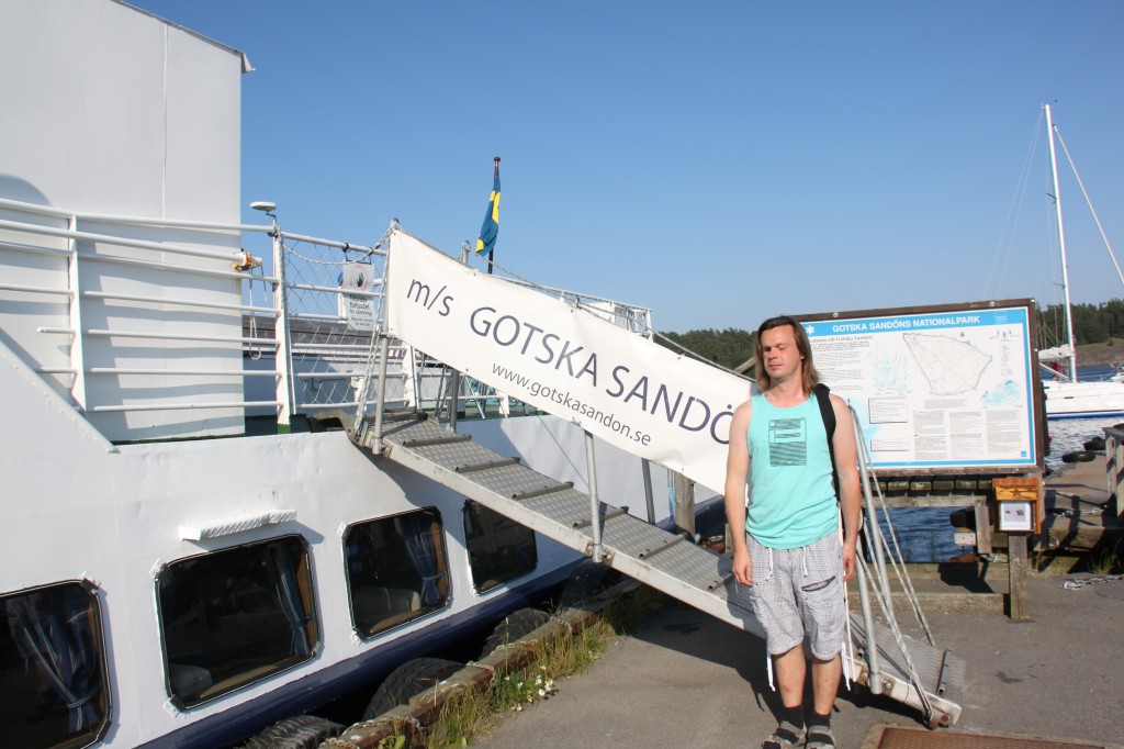 Bild: Joakim Nömell vid Gotska Sandö båten
