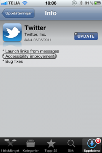 AppStore Twitter update screenshot AppStore Twitter update screenshot
