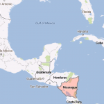 Karta över Nicaragua