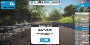 Bild: Zwift Cervélo Mission finished